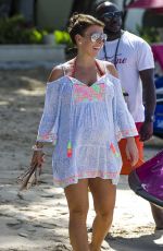 Pregnant COLEEN ROONEY at a Beach in Barbados 10/27/2017