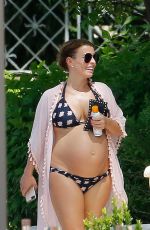Pregnant COLEEN ROONEY in Bikini at a Beach in Barbados 10/26/2017