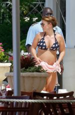 Pregnant COLEEN ROONEY in Bikini at a Beach in Barbados 10/26/2017