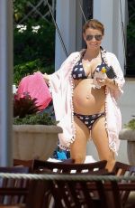 Pregnant COLEEN ROONEY in Bikini at a Beach in Barbados 10/26/2017