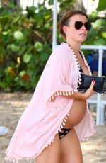 Pregnant COLEEN ROONEY in Bikini at a Beach in Barbados 10/26/2017
