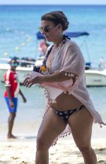 Pregnant COLEEN ROONEY in Bikini at a Beach in Barbados 10/26/2017