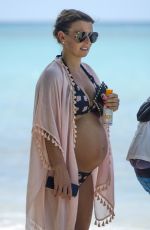 Pregnant COLEEN ROONEY in Bikini at a Beach in Barbados 10/26/2017