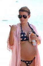 Pregnant COLEEN ROONEY in Bikini at a Beach in Barbados 10/26/2017