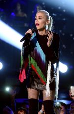 Pregnant GWEN STEFANI Performs at One Coice: Somos Live! a Concert for Disaster Relief in Los Angeles 10/14/2017
