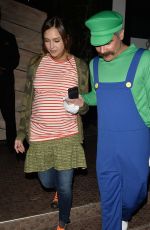 Pregnant JESSICA ALBA and Cash Warren Leaves Poppy Night Club in West Hollywood 10/29/2017