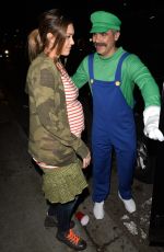 Pregnant JESSICA ALBA and Cash Warren Leaves Poppy Night Club in West Hollywood 10/29/2017