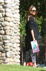 Pregnant JESSICA ALBA at Coldwater Canyon Park in Beverly Hills 10/01/2017