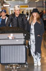 Pregnant JESSICA ALBA at JFK Airport in New York 10/23/2017