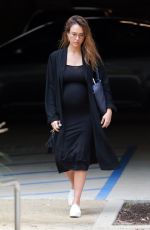 Pregnant JESSICA ALBA Heading to a Meeting in Santa Monica 10/03/2017