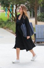 Pregnant JESSICA ALBA Heading to a Meeting in Santa Monica 10/03/2017