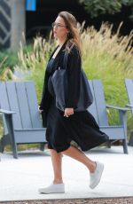 Pregnant JESSICA ALBA Heading to a Meeting in Santa Monica 10/03/2017