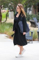 Pregnant JESSICA ALBA Heading to a Meeting in Santa Monica 10/03/2017