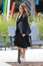 Pregnant JESSICA ALBA Heading to a Meeting in Santa Monica 10/03/2017