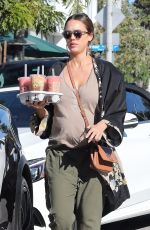 Pregnant JESSICA ALBA Leaves Urth Caffe in West Hollywood 10/07/2017