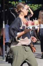 Pregnant JESSICA ALBA Leaves Urth Caffe in West Hollywood 10/07/2017