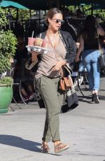 Pregnant JESSICA ALBA Leaves Urth Caffe in West Hollywood 10/07/2017