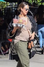 Pregnant JESSICA ALBA Leaves Urth Caffe in West Hollywood 10/07/2017