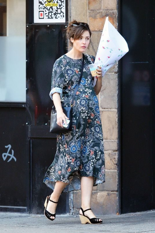 Pregnant ROSE BYRNE Out in New York 10/22/207
