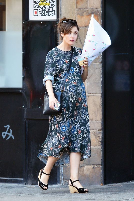 Pregnant ROSE BYRNE Out in New York 10/22/207