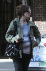 Pregnant ROSE BYRNE Out with Friend in New York 10/18/2017