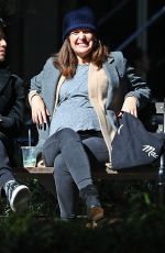 Pregnant ROSE BYRNE Out with Friend in New York 10/18/2017