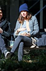 Pregnant ROSE BYRNE Out with Friend in New York 10/18/2017