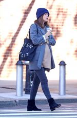 Pregnant ROSE BYRNE Out with Friend in New York 10/18/2017