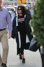 RIHANNA Heading to a Gym in New York 10/21/2017