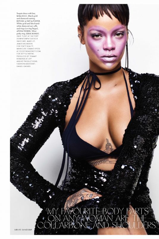 RIHANNA in Elle Magazine, UK October 2017 Issue