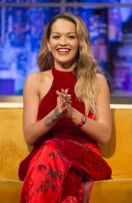 RITA ORA at Jonathan Ross Show in London 10/19/2017