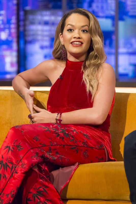 RITA ORA at Jonathan Ross Show in London 10/19/2017