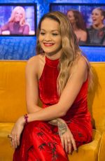 RITA ORA at Jonathan Ross Show in London 10/19/2017