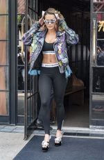 RITA ORA in Tights Leaves Her Hotel in New York 10/05/2017