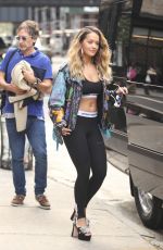 RITA ORA in Tights Leaves Her Hotel in New York 10/05/2017