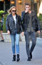 ROMEE STRIJD and Her Boyfriend Laurens Van Leeuwen Out and About in New York 10/22/2017