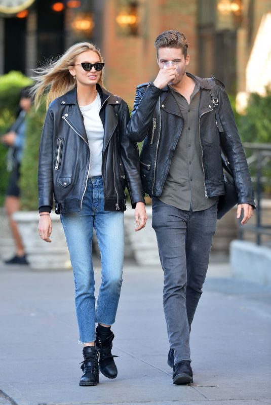 ROMEE STRIJD and Her Boyfriend Laurens Van Leeuwen Out and About in New York 10/22/2017