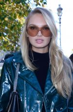 ROMEE STRIJD Arrives at Eelie Saab Fashion Show at Paris Fashion Week 09/30/2017
