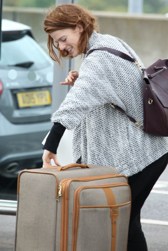 ROSE LESLIE at Heathrow Airport in London 10/08/2017