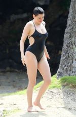 ROSE MCGOWAN in Swimsuit at a Beach in Hawaii 10/23/2017