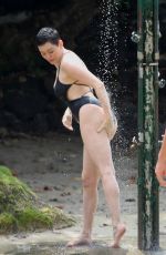 ROSE MCGOWAN in Swimsuit at a Beach in Hawaii 10/23/2017