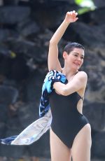 ROSE MCGOWAN in Swimsuit at a Beach in Hawaii 10/23/2017