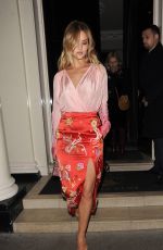 ROSIE HUNTINGTON-WHITELEY Leaves Arts Club in London 10/30/2017