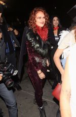 RUMER WILLIS at Matthew Morrison Halloween Party at Poppy Night Club in Hollywood 10/28/2017