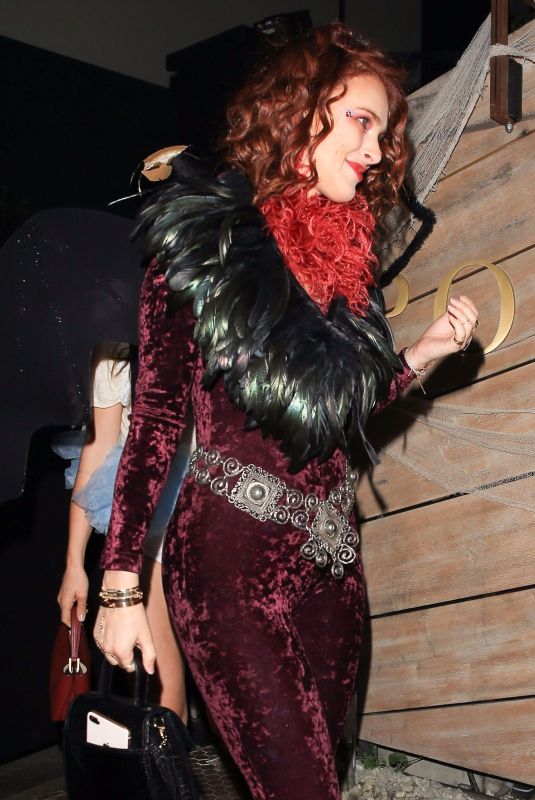 RUMER WILLIS at Matthew Morrison Halloween Party at Poppy Night Club in Hollywood 10/28/2017