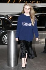 SABRINA CARPENTER Arrives at TRL in New York 10/25/2017