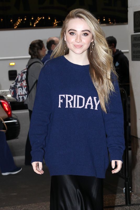 SABRINA CARPENTER Arrives at TRL in New York 10/25/2017