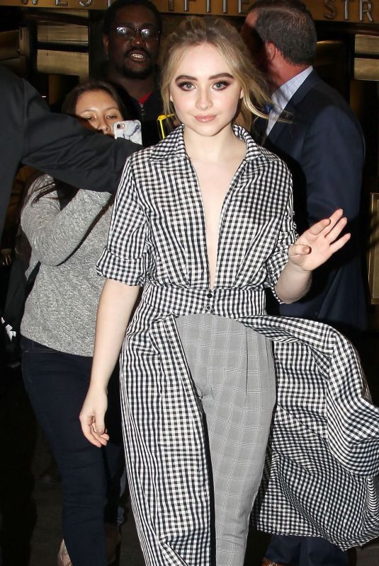 SABRINA CARPENTR Leaves NBC Studios in New York 10/24/2017