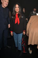 SALMA HAYEK Arrives at Balenciaga Fashion Show in Paris 10/01/2017