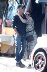 SANDRA BULLOCK and Bryan Randall Out Kissing in Beverly Hills 10/14/2017
